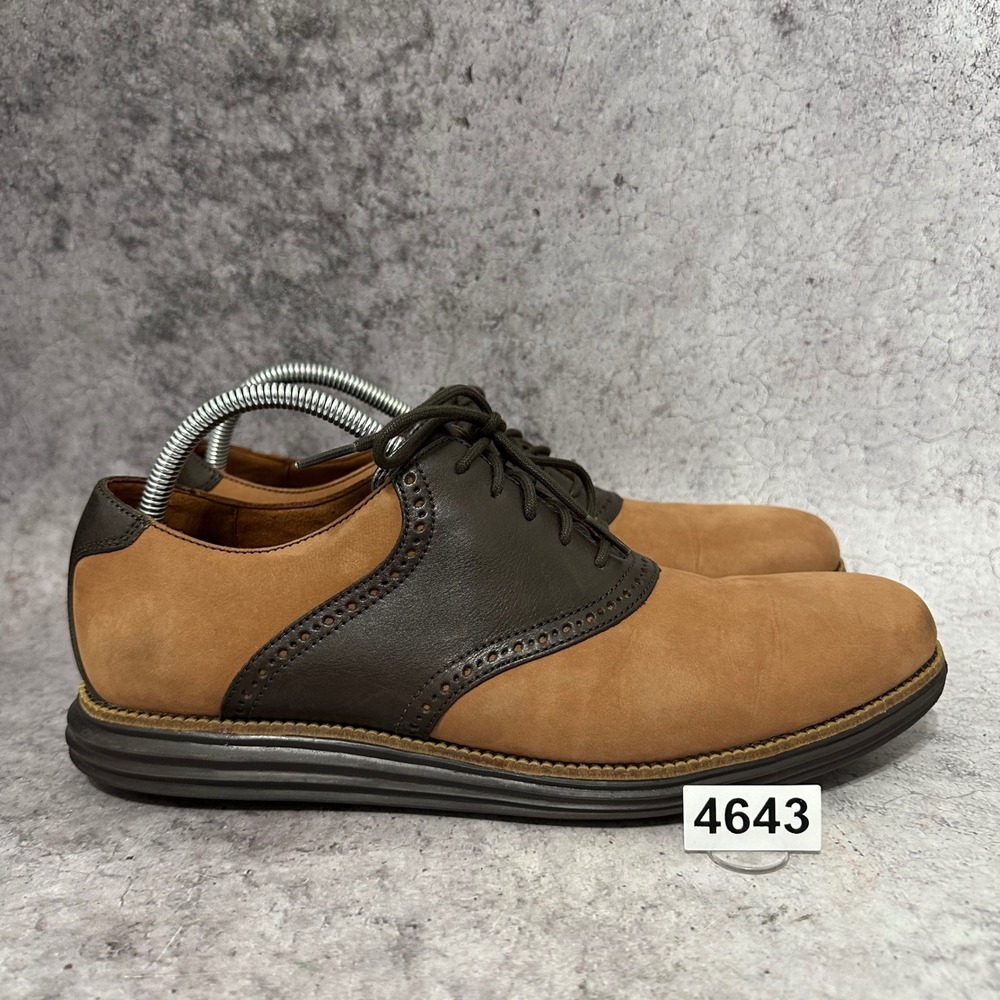 Cole Haan Original Grand Saddle Shoes Mens 11.5 Brown Two Tone Leather C24913
